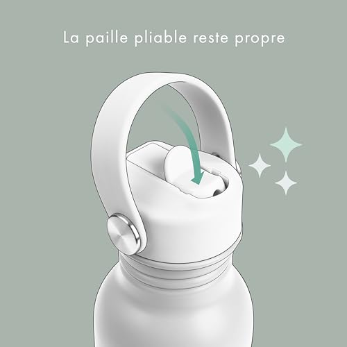 Elodie Details Gourde Enfant Inox, Bouchon Anti-Fuite avec Paille et Poignée pour Enfants, Facile à Ouvrir, Sans BPA, Facile à Nettoyer, Bouteille Idéal École & Activités, 350ML, Fairytale Forest – vue 7