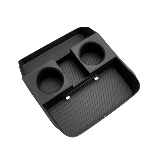 LANGBEAN Low Center Console Organizer for 2026 Hyundai Palisade 2026 Palisade LX3 Under Console Organizer Tray with Cup Holder (Only for 7-Seat)