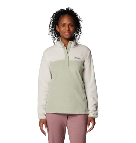 Image of Columbia Womens Benton Springs Half Snap II Pull Over Fleece Jacket, Dark Stone /Canoe /Vintage Blue, 3X