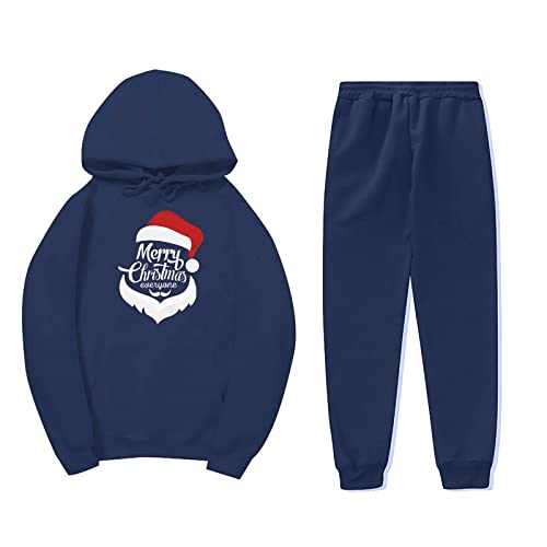 Roupas de Natal para mulheres conjuntos de 2 peças engraçado Papai Noel Feliz Natal Todo mundo molet