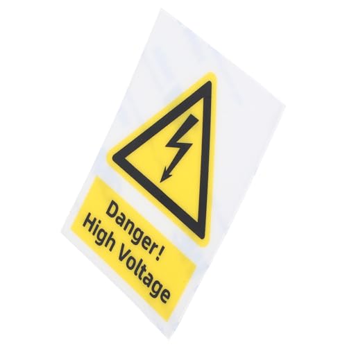 Zerodeko High Voltage Warning Labels Adhesive Electrical Safety Sign for Electric Panels Weatherproof Industrial Sticker for Caution and Alert