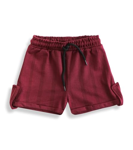 Image of YUV Multicolor Solid Cotton Blend Shorts for Girls, Pack of 2