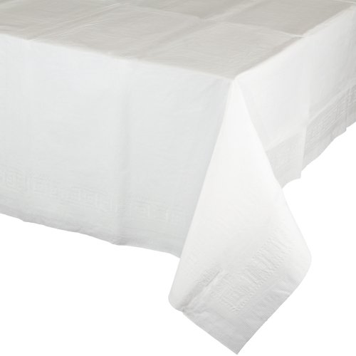 Creative Converting 710241B Plain White Paper Tablecloth