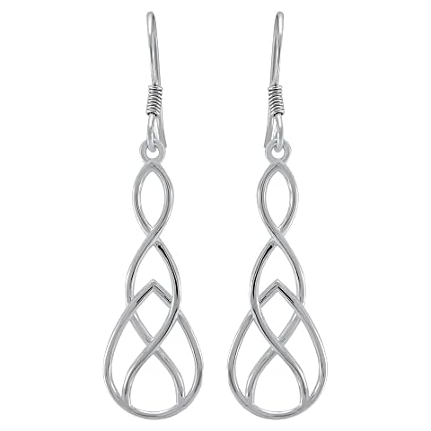 TISHAVI Sterling Silver Earrings for Women, Celtic Earrings for Women, Dangle Earrings Sterling Silver Cover