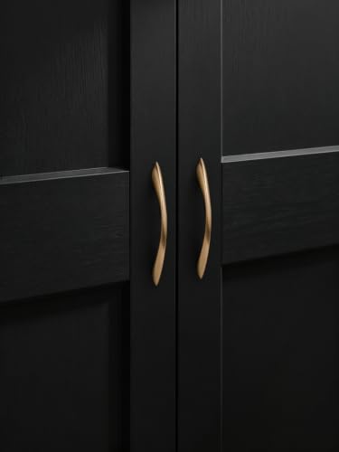 Image of 5 Pack Champagne Bronze Cabinet Pulls 5 Inch Arch Twisted Brass Handles Drawer Kitchen Cupboard Bathroom Dresser Cabinet Hardware Zinc Alloy