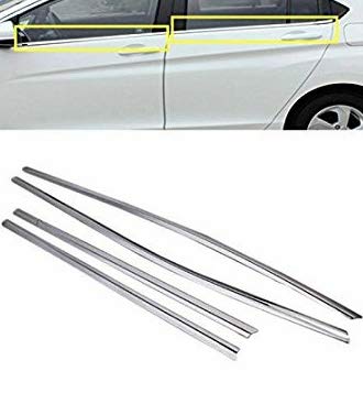 Car Window Lower Garnish Stainless Steel Chrome Finish Exterior for Ciaz