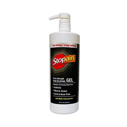 Stopain Pain Relief Gel 32oz, USA Made, Max Strength Fast Acting with Menthol, MSM, Glucosamine for Joint Pain, Back Pain, Arthritis, Knee, Neck Pain, HSA FSA Approved OTC Topical Analgesic Product