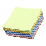GLEAVI Paños de Limpieza para Gafas 100 Unidades Microfibra 10X10 CM Coloridos para Lentes Pantallas de Teléfono y Cámaras Paño Portátil sin Rayas para Uso Óptica y Electrónica