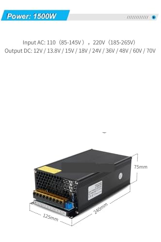 Transformateur 60V 25A 1500W pour alimentation stable en courant continu