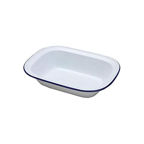Enamel Oblong Pie Dish 18cm Cover