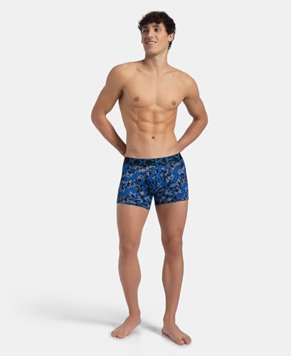 Image of Jockey FP23 Men Super Combed Cotton Elastane Stretch Printed Trunk with Ultrasoft Waistband (Prints May Vary)