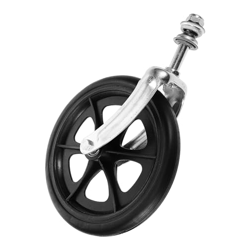 FOMIYES Wheelchair Accessories Walker Wheels Replacement Wheels for Walker Wheelchair Front Wheels Wheelchair Wheels Replacement Wheel Chair Wheels with Fork Bracket Black Plastic