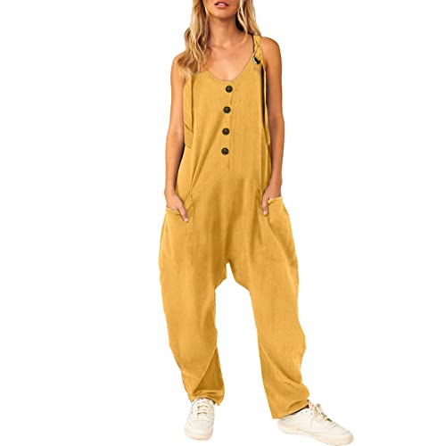 Kavitoz Jumpsuit Lockerdamen Sommer Jumpsuit Damen Elegant Lässiger...