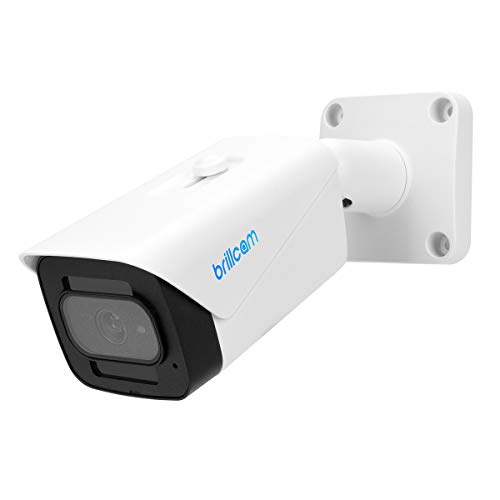 Brillcam 5MP Outdoor PoE Camera,2.8mm Lens Bullet Surveillance Cameras,100ft Night Vision PoE Camera,IP67 Waterproof,Outdoor Security Camera,Built-in Mic and SD Card Slot,Motion Detection