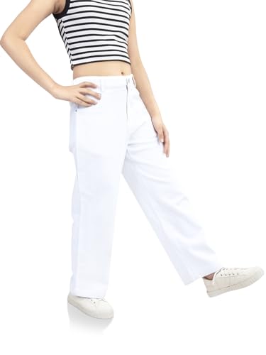Image of olele Girls Super Jeans Collection for 4-14 Yrs | Stretchable Cotton Denim Trousers | Blue Jeans for Kids | Baggy Denim Pants | Cargo Pants for Girls