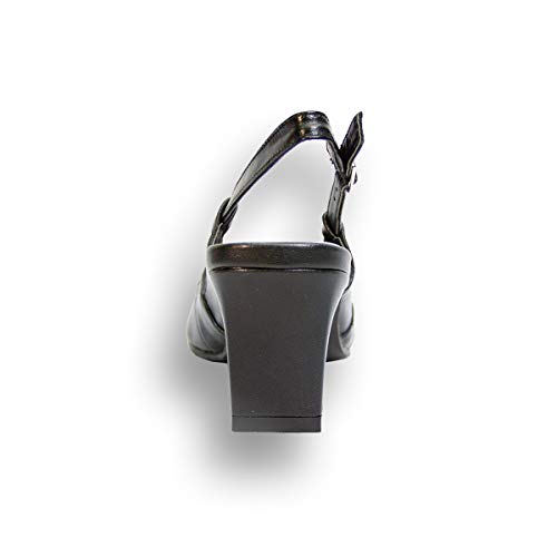 Peerage Kate Women's Wide Width Closed Toe Leather Slingback Dress Shoes4