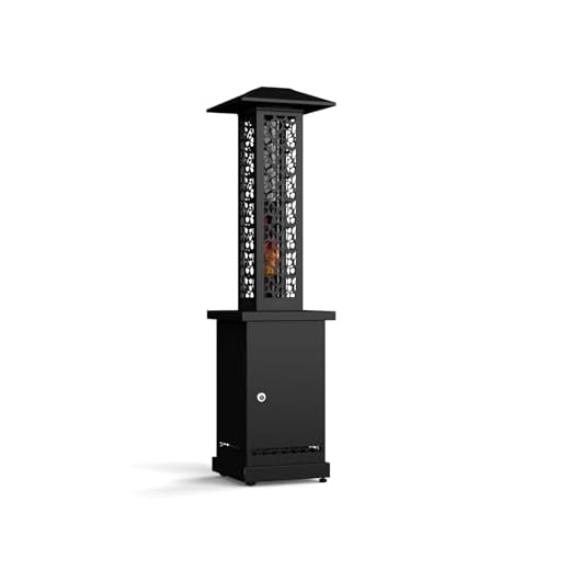 Stufa esterna a pellet, riscaldatore da giardino, 12,2 kW, acciaio inossidabile