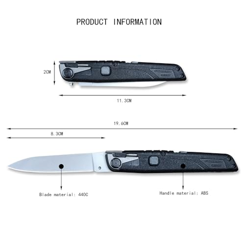 Huaao 6901234576757 7.7 Inch Assisted Open Folding Pocket Knife,Button Lock Edc Utility Knife thumb #1