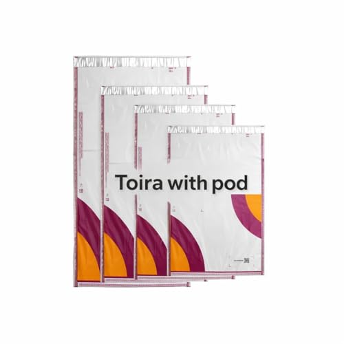 Image of TOIRA Mee-sho Packing cover | 10 x 14 inches | Non Transparent With POD and QR CODE | Barcode Printed Tear-Resistant Waterproof | Security Polybag for E-commerce Delivery Packing | 55 Micron (50)
