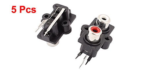 Uxcell PCB Panel Mount Triple RCA Socket – 2 Stück AV-Buchsen (rot, Weiß, Gelb) Für TV, DVD, Lautsprecher