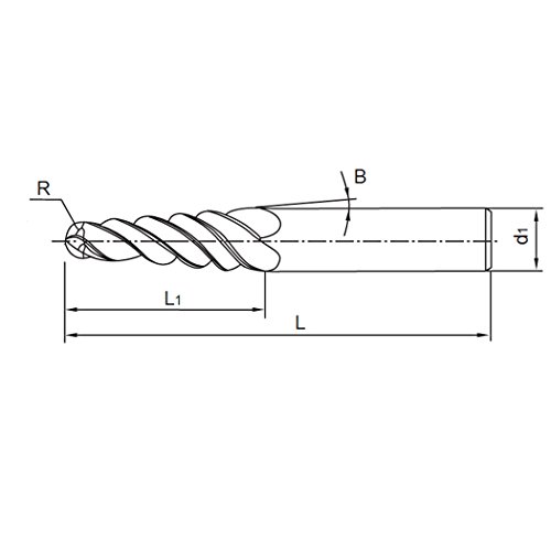 Image of 2pcs Tapered Angle Ball Nose Tip Radius=1.5mm X 1 /4 inch Shank CNC Carving 3.02 Deg 2 Flutes Tungsten Solid Carbide HRC55 with TiAIN Coated