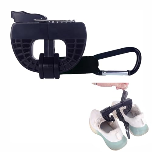 AUTAKI シューズクリップ シューズ持ち運び用クリップ スポーツ アウトドア ギア アクセサリー シューズ バスケ サッカー 野球 スポーツ (ブラック)