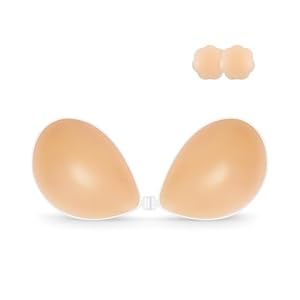 Niidor Sujetador adhesivo sin tirantes invisible push up sujetador de silicona para vestido sin espalda