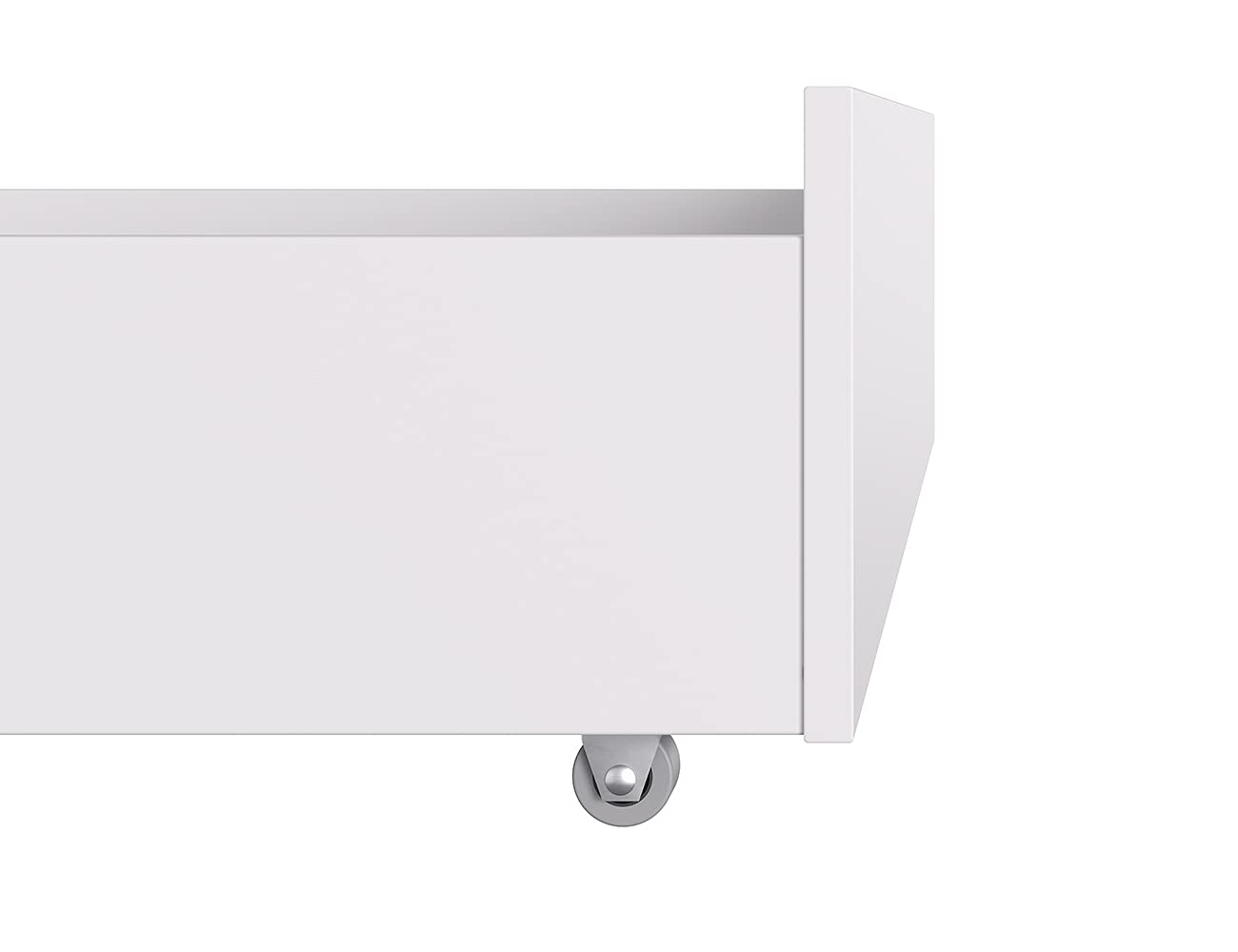 Iconico Home MIK Set 2 cassettoni sottoletto, Legno Composito, Bianco Opaco, 100,5x68x21 cm