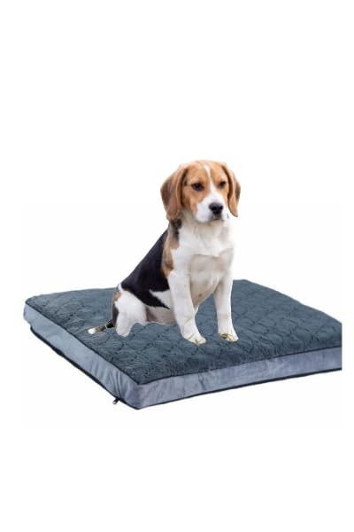 Dog Bed Cover Only – Replacement Washable Cover for Reversible Pet Cushion | Fits Medium & Large Sizes | Dual-Sided Design | Non-Slip Base | Pet Mat Cover Only (Highland, Large 75cm x 100cm + 5cm)