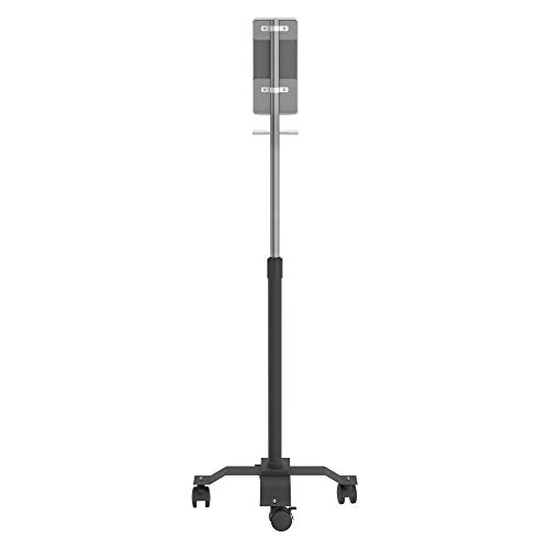 Image of Floor Stand Dispenser - CTA Compact, Height-Adjustable, Mobile Automatic Soap /Hand Sanitizer Dispenser Floor Stand with 4 Swivel Casters (SAN-CGSD) - Black