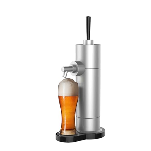 NJDQFA Plata,Máquina De Espuma De Cerveza,Grifo Cerveza,Tirador Cerveza Grifo De Cerveza para Casa Dispensador De Cerveza