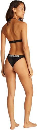 Calvin Klein Donna Slip Bikini Brazilian Con Fascia Con Logo, Nero (Pvh Black), S - 2