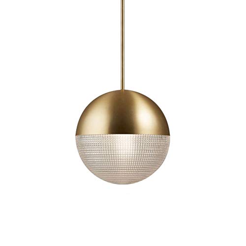 Suspension en verre boule dorée HJLJKG grand modèle luminaire de plafond chic
