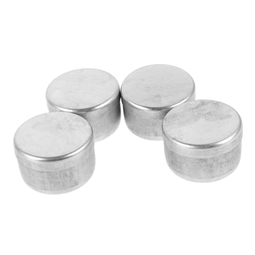 HOLIDYOYO Sample Jars Lids 4pcs Aluminum Tin Jars Lids for Soil Storage and Laboratory Use