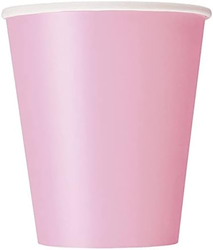 Unique Solid Paper Cups, 9oz, Lovely Pink (Pack of 2) image 2
