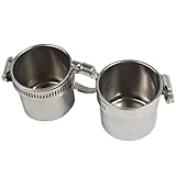 Cabilock Papageienfutterhalter mit Edelstahl Ständer Praktischer Vogelfutterspender Stehend Einfache Montage für Papageienkäfig Geschenk für Papageienbesitzer