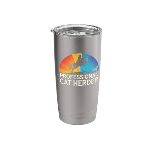 Professional Cat Herder Who Makes Herding Cats Look Easy Stainless Steel Insulated Tumbler