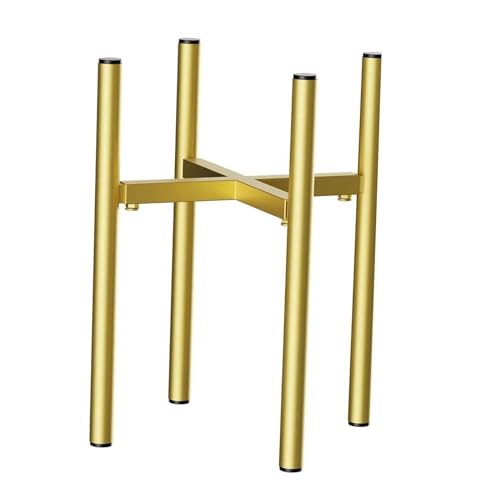 JISADER Soporte para Plantas, Soporte para macetas Hecho a Mano, Elegante Esquina Dorada, Soporte para Plantas de Mediados de Siglo, Soporte para artículos de