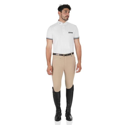 EQUESTRO URANO Men's Trousers in Stretch Cotton, beige, 28