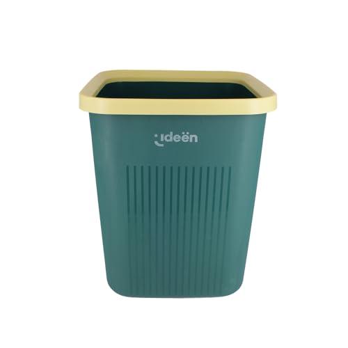 Caneca de basura compacta 26 cm verde y amarilla