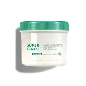 Super Gentle Makeup Remover Wipes Facial Cleansing Plant-Based Fibers Sensitive Skin Eye Makeup Removal Pads, 120 Wipes