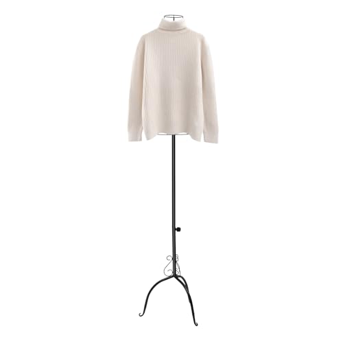 Maniquí de hierro con acabado negro en altura ajustable, para vestidos, blusas, maniquí de presentación, boutique, altura 140 – 160 cm, desmontable, incluye soporte