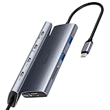 NewQ USB Cモニターハブ 8-in-1 – USB-C PD給電 & ポータブルディスプレイ対応 トリプルディスプレイ出力（1×HDMI + 2×DP Alt）、4K@60Hz、Thunderbolt対応、10Gbps×6ポート、SD4.0