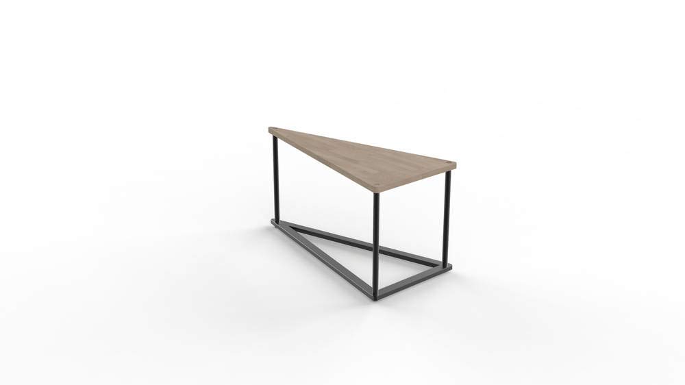 Nordlinger Tréteau Unikk, H.73cm x L.36,5cm x EMP. 36,5cm - Bois Clair FSC, Naturel et Noir