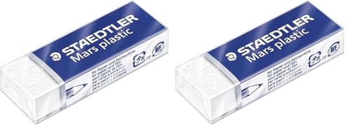 STAEDTLER gomme à effacer 52650, 1 pièce, Blanc (Lot de 2)
