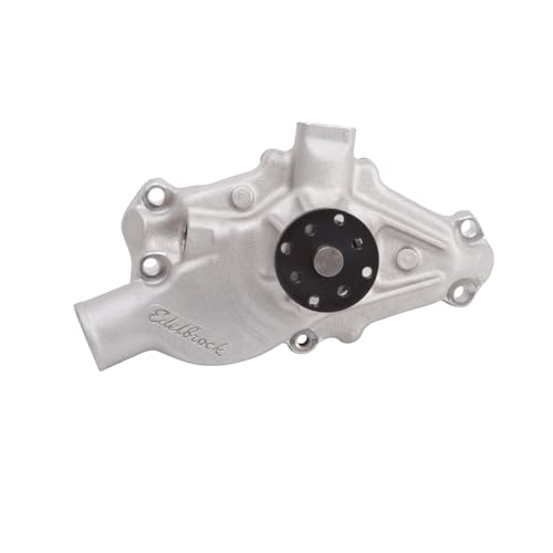 Edelbrock Water Pump, Mechanical, Victor Series, 3/4 in Pilot, Short Design, Aluminum, Natural, compatible with Small Block Chevy, Each
