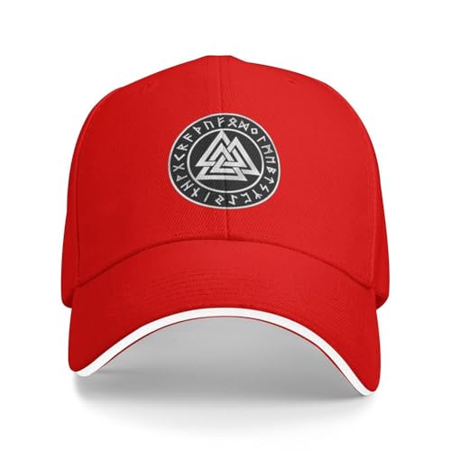 Casquette de baseball Odin rouge pour vos randonnées et sorties quotidiennes urbaines