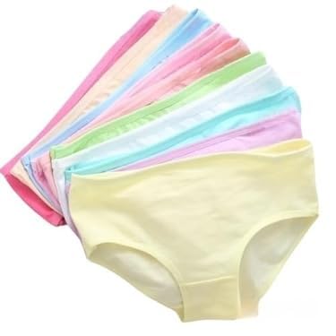 louryn koulyn Imported Women's Candy (Pop) Color Brief/ 100% Super Soft Cotton Hipster Ladies Plain Bright Panty/Innerwear Inner Elastic Underwear Combo Pack-picture-48