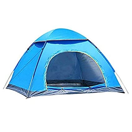 3 Person Waterproof Polyester Outdoor Tent for Trekking and Camping,210 X 160 X 115 CM, Multi Color
