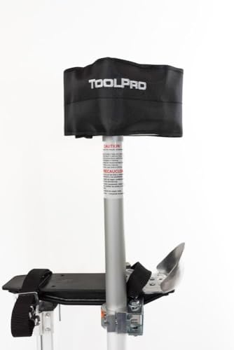 ToolPro Professional Grade Adjustable Aluminum Drywall Stilts w/Soft Straps - Adjustable Range for Drywall Installation, Painting, and More. (24-40 in. with Soft Straps)
